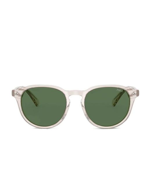 Polo Ralph Lauren Green Heritage Round Sunglasses for men
