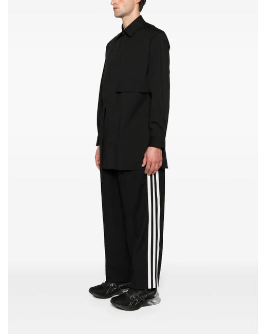 Y-3 Black Layered Poplin Shirt