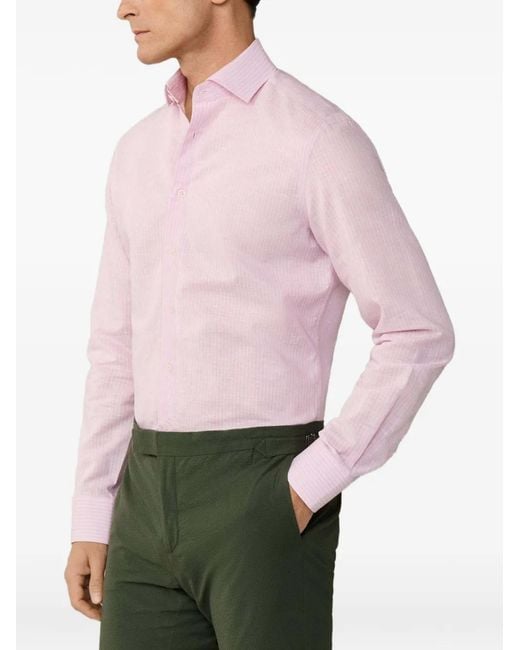 Hackett Red Knightsbridge Bengal-Stripe Shirt for men