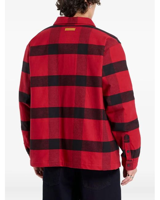 Columbia Red Cascades Check Pocket Shirt Jacket for men