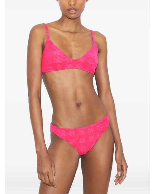 Tory Burch Pink Bikinihöschen mit Blumen-Print