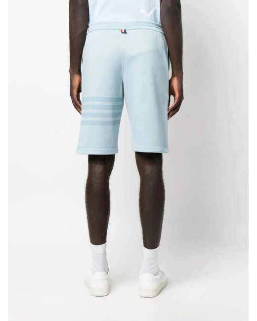 Thom Browne Blue Bar Track Shorts for men