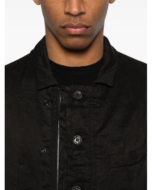 Masnada Black Pocket Zip Jacket for men