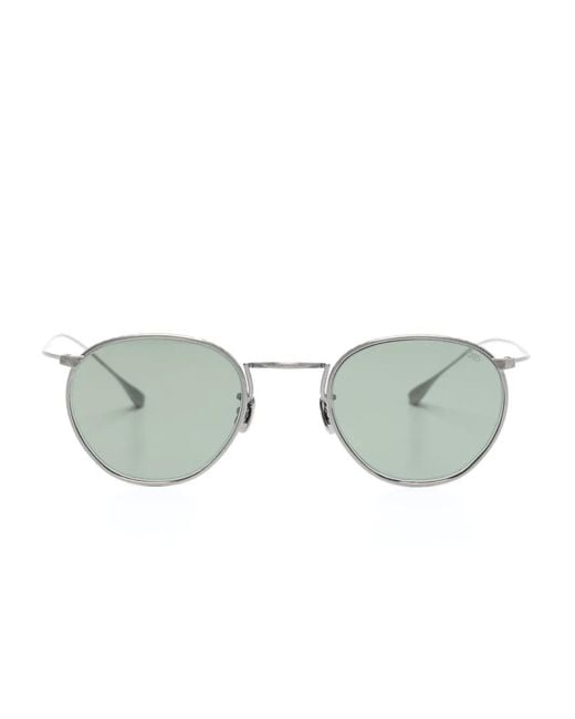 Eyevan 7285 Gray 188 Round-Frame Sunglasses