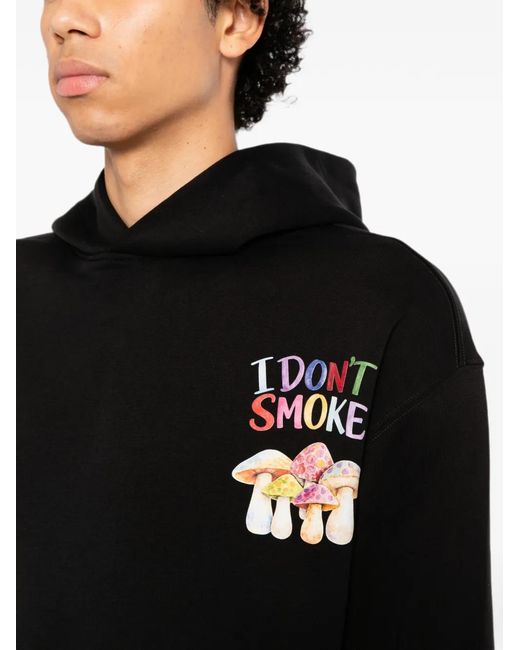 Melt Black Graphic-Print Pouch-Pocket Hoodie for men