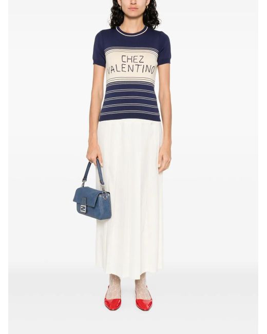 Valentino Garavani Blue Cotton T-Shirt