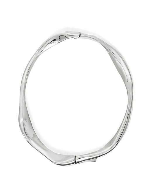 Trussardi White Bracelet À Détails Torsadés