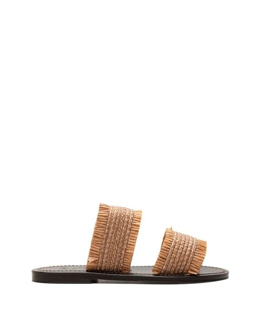 K. Jacques White Hadrine Fringed Sandals
