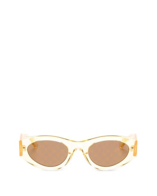Gucci Natural Oval-Frame Sunglasses