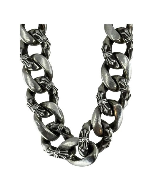 Chrome Hearts Black Curb-Chain Neckace