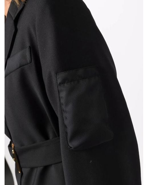 Chaqueta Con Cinturón Versace de color Black