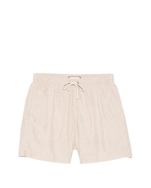 Canali Natural Drawstring Swim Shorts for men