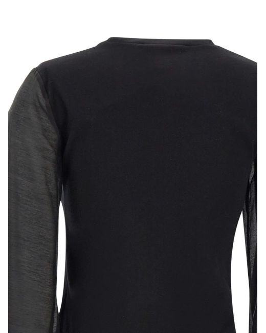 Blusa de manga balloon Kaos de color Black