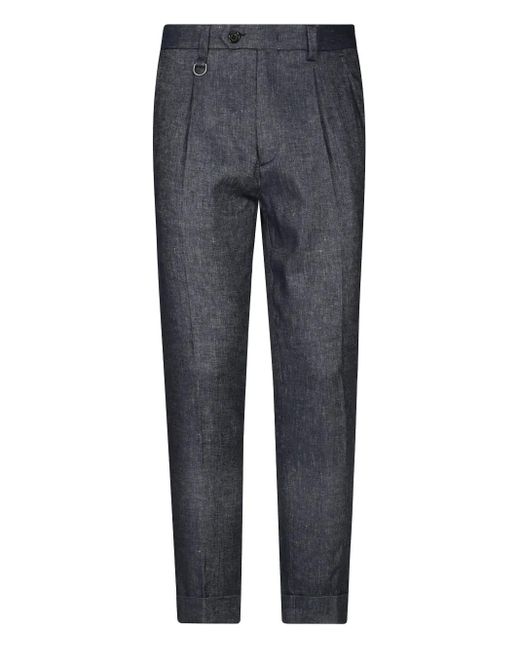 Paolo Pecora Broek Met Geplooid Detail in het Gray voor heren