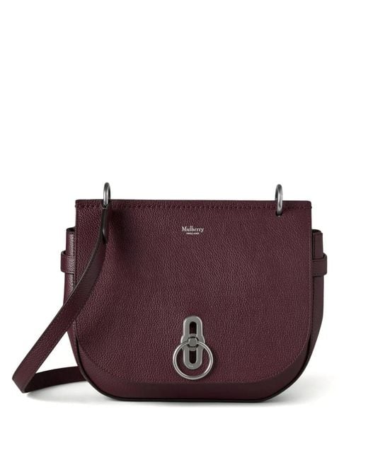 Mulberry Purple Small Amberley Ring Detail Cross Body Bag
