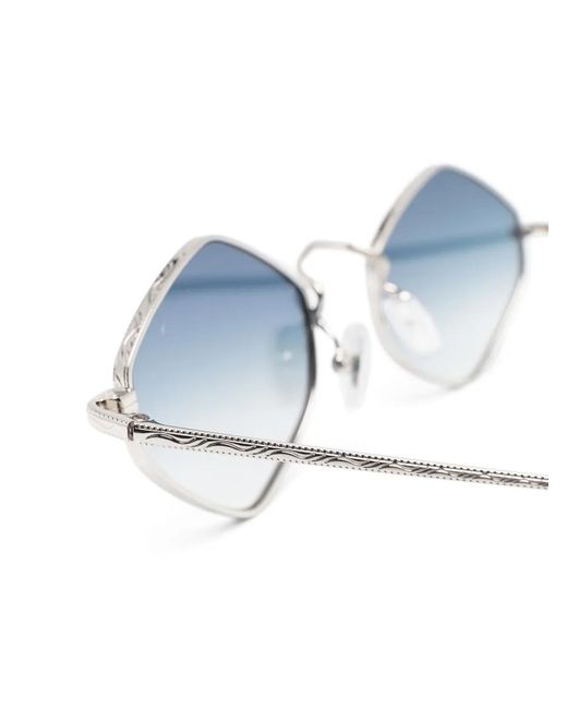 Eyepetizer Blue Geometric-Frame Sunglasses