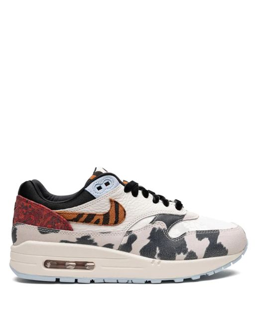 Nike Natural Air Max 1 '87 "Tiger Swoosh Cow Print" Sneakers