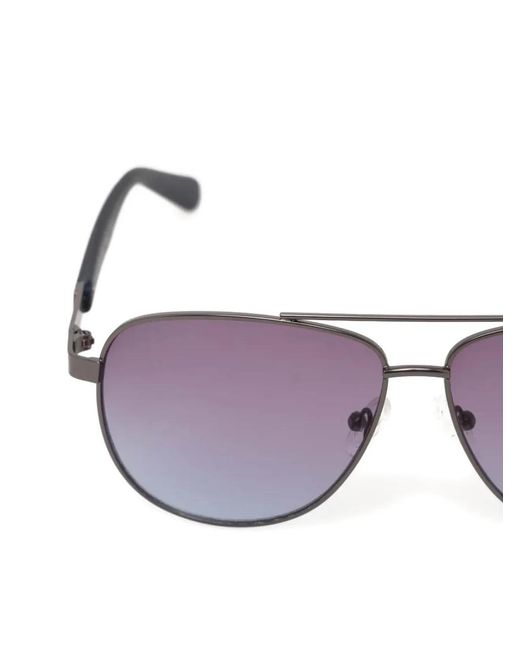 GUESS EYEWEAR Purple Geometric-Frame Sunglasses