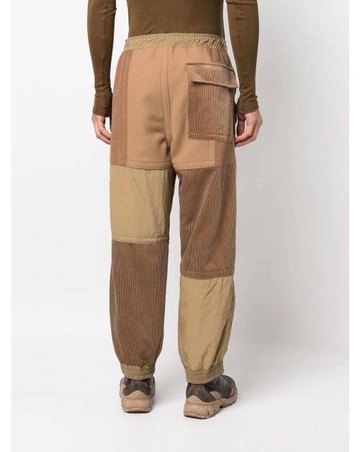 Emporio Armani Natural Panelled Straight-Leg Trousers for men
