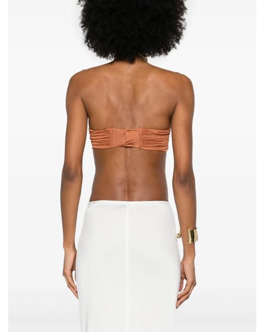 GIUSEPPE DI MORABITO Brown Twist-Detail Top