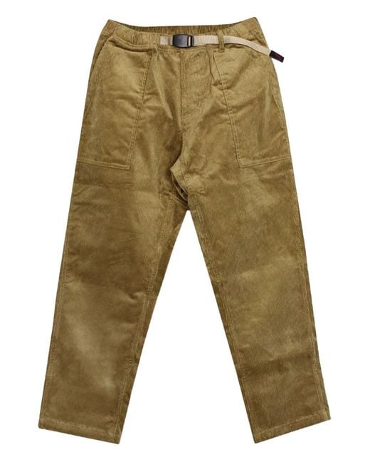 Gramicci Green Corduroy Tapered Trousers for men