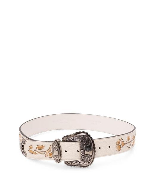 Ermanno Scervino Multicolor Floral-Embroidered Western-Style Belt