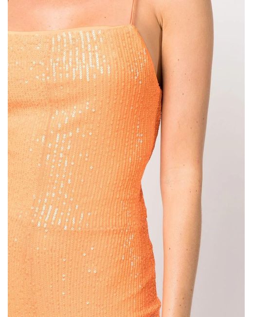 ROTATE BIRGER CHRISTENSEN Orange Sequin-Embellished Jumpsuit