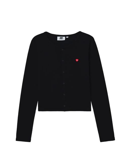 Chocoolate Black Heart-Detail Cardigan Set