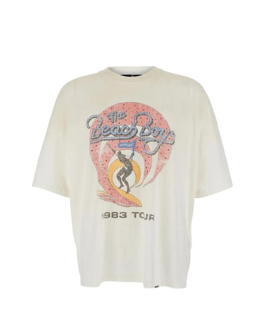 Represent White Graphic-Print T-Shirt for men