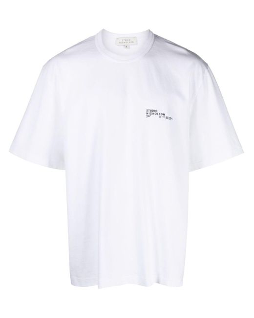 T-shirt Module en coton Studio Nicholson pour homme en coloris White