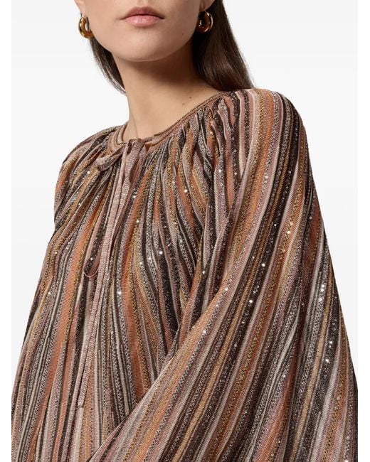 Missoni Natural Striped Embellished Maxi Dress