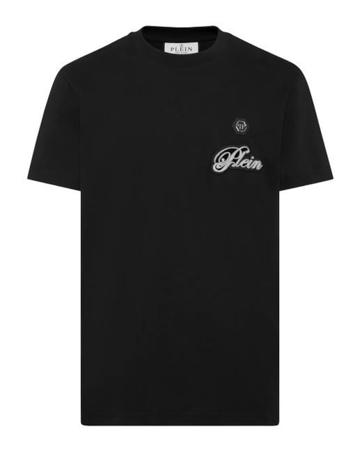 メンズ Philipp Plein ロゴ Tシャツ Black