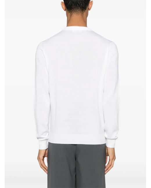 Fendi White Ff-Motif Sweater for men