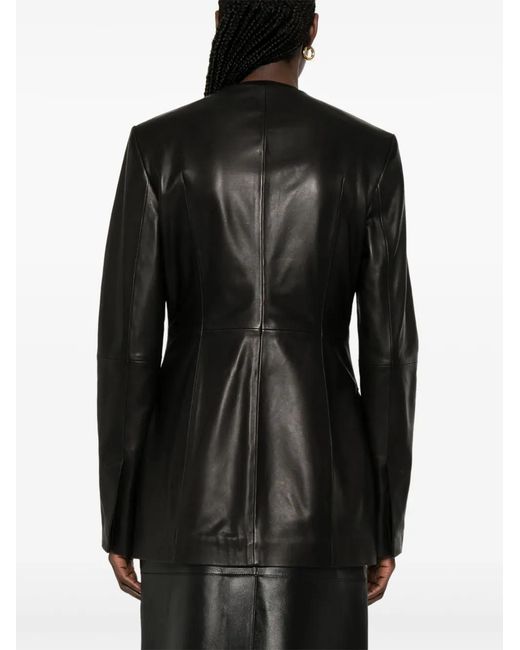 Totême  Black Leather Jacket
