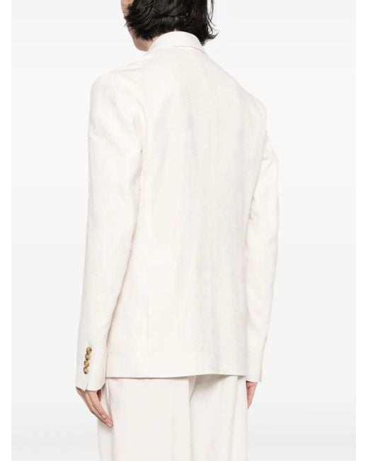 Amiri Natural Linen-Cotton Blend Blazer for men