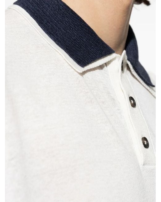 Eleventy White Buttoned Polo Shirt for men
