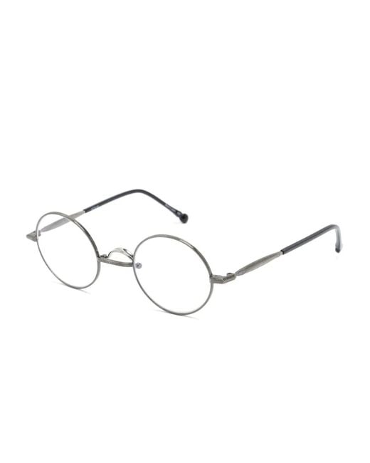 Matsuda Blue Round-Frame Glasses