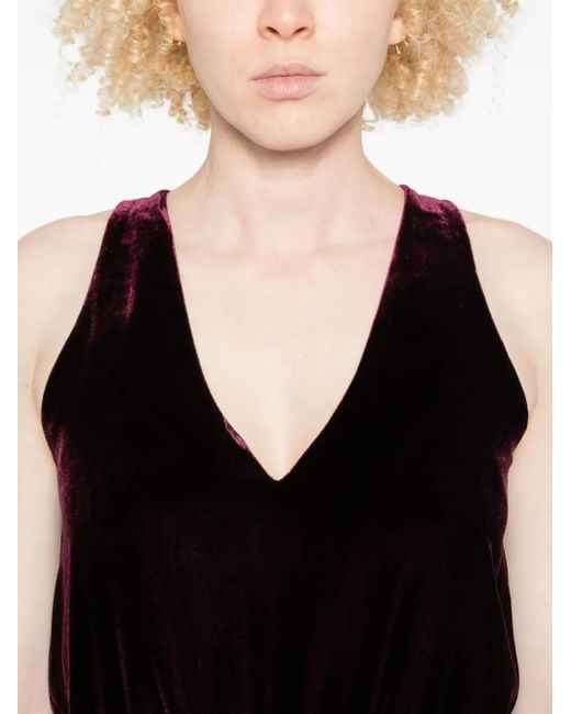 Top con cuello en V Forte Forte de color Black