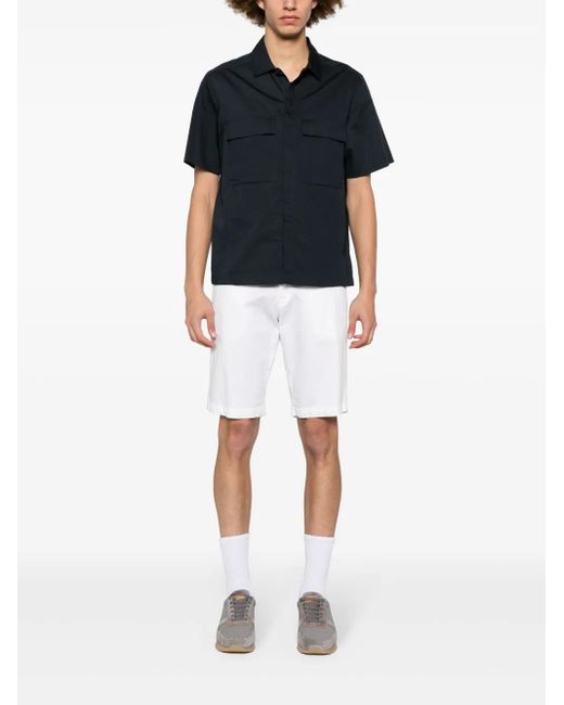 Fay White Logo-Patch Bermuda Shorts for men