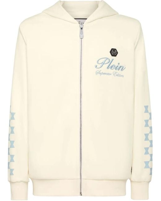 Sudadera Checkmate con capucha Philipp Plein de hombre de color Natural