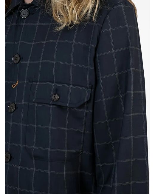 Universal Works Blue Checked Pocket Jacket for men