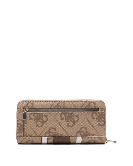 Guess Brown Monogram-Pattern Wallet