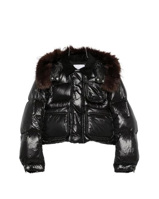 Sacai Black Double-Breasted Jacket