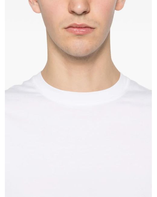 Fedeli White Long-Sleeve T-Shirt for men