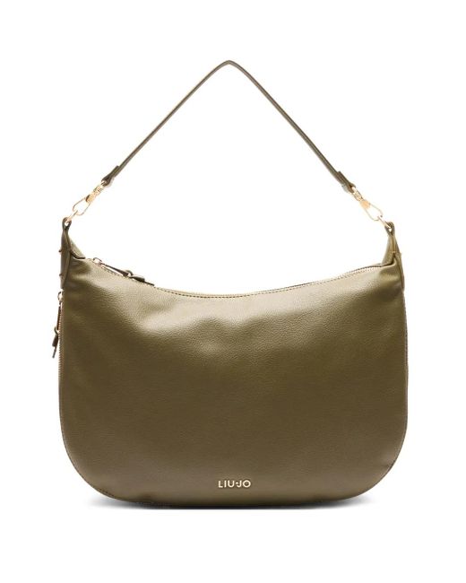 Liu Jo Green Logo-Lettering Shoulder Bag