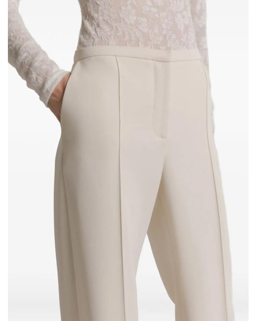 Pantalones Con Tobillos Ajustados Alberta Ferretti de color White
