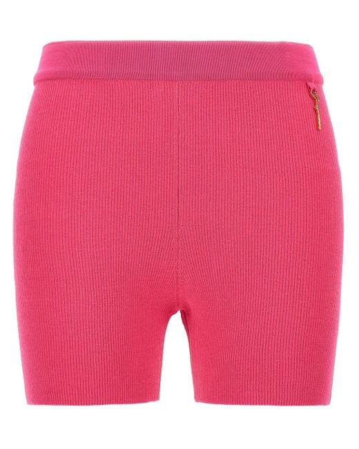 Jacquemus Pink Le Short Pralu' Cyclist Shorts