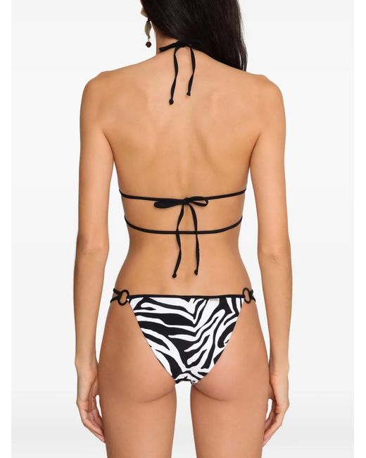 Amir Slama White Zebra-Print Swimsuit