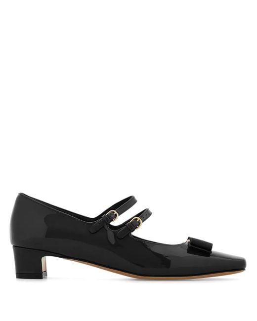 Ferragamo Black Vara Mary Jane Pumps