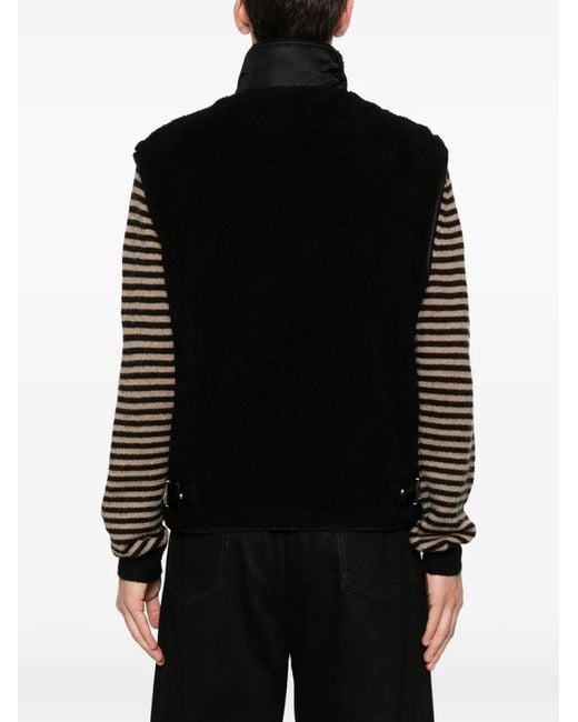 Fendi Black Zip-Up Chest-Pocket Gilet for men